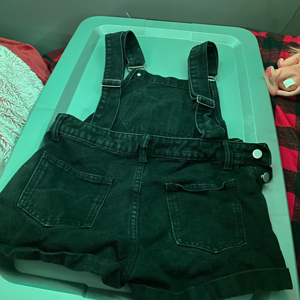 black overalls